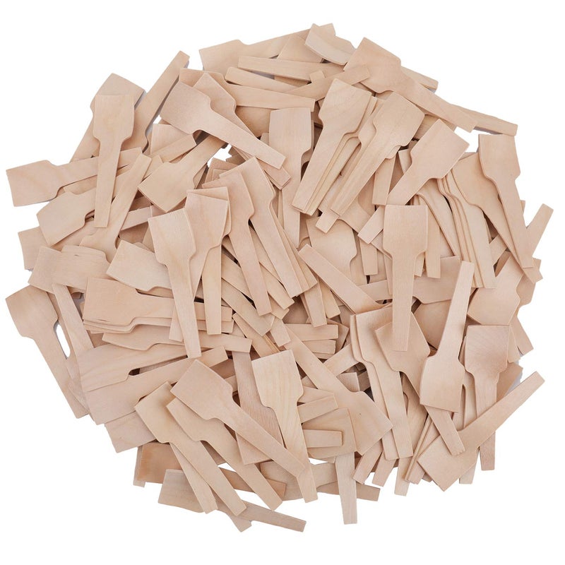 Bekith 400 Pack Mini Wooden Spoons, 2-3/4" Disposable Spoon for Crafts, Organic Sugar Scrubs, Tasting and Sampling - Image 1